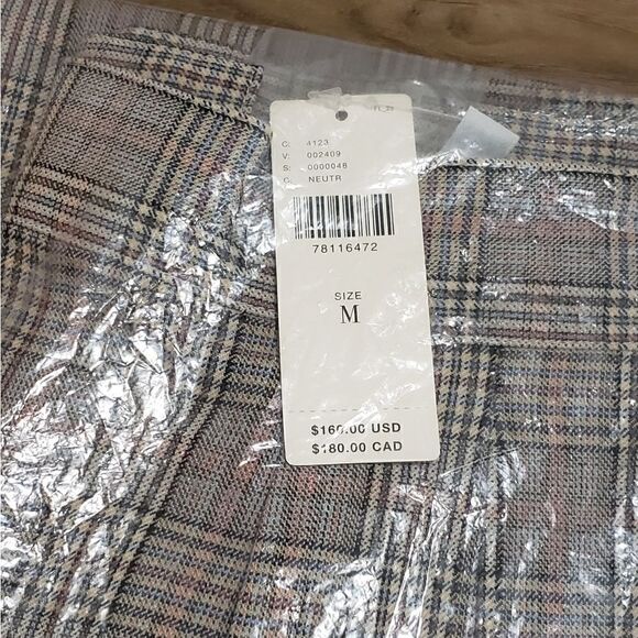 Anthropologie Corey Lynn Calter Pleated Wide-Leg Plaid Trousers Size Medium NWT - Picture 10 of 12